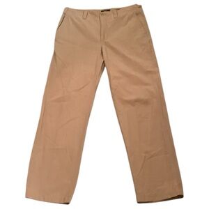 Alfani Linen Blend Tan Pants Men’s Size 32X32 Adjustable Waist Pockets Cotton